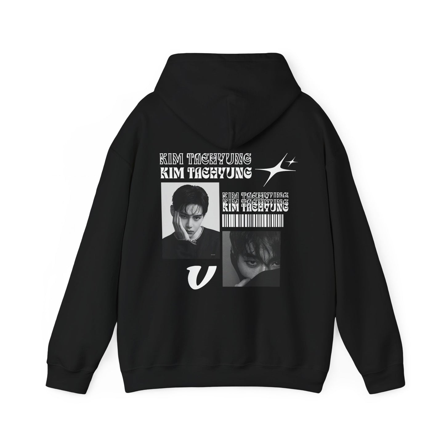 K-Pop Photo Collage Hoodie — 'Kim Taehyung' Fan Pullover