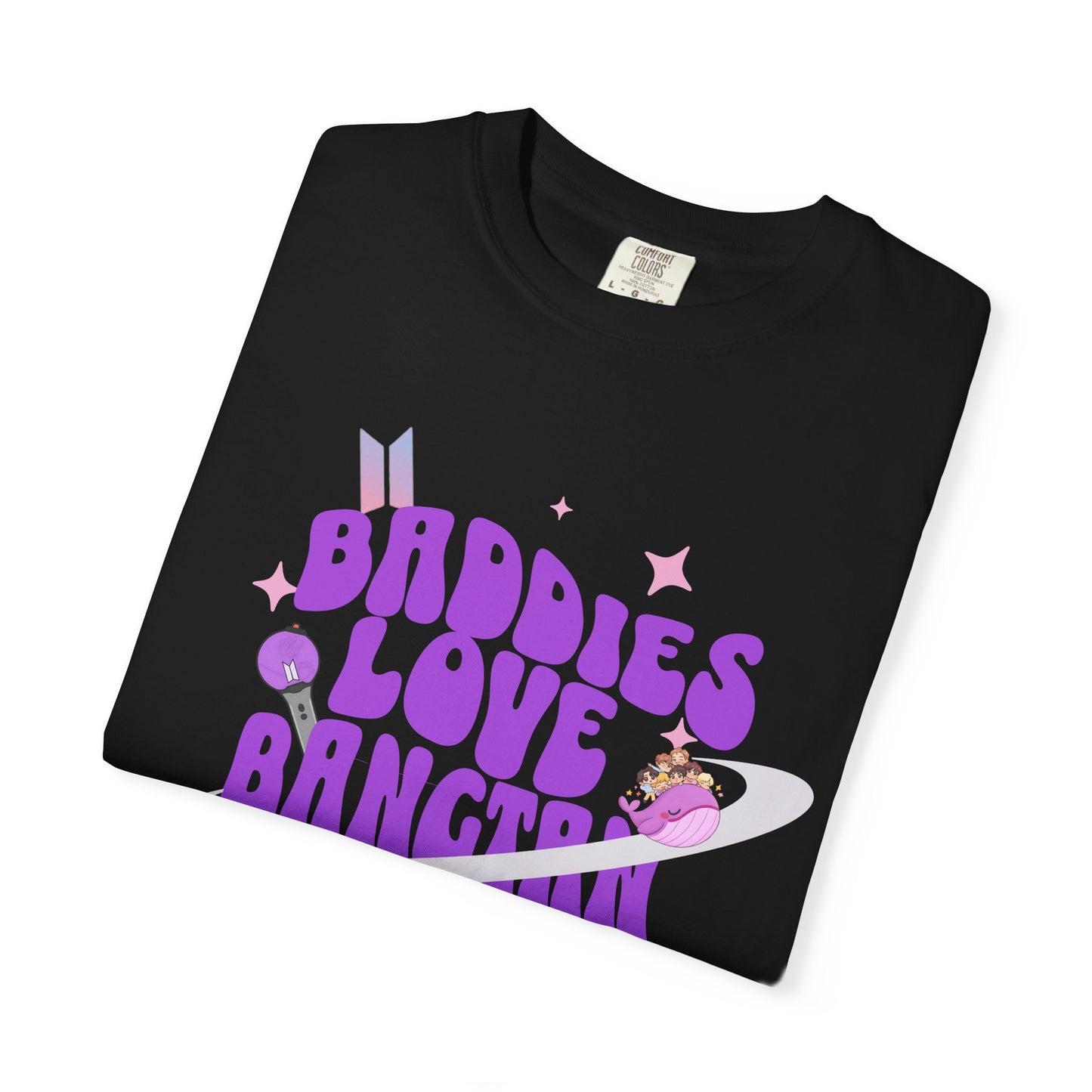 T‑Shirt — "Baddies Love Bangtan" Retro Space BTS Fan Tee