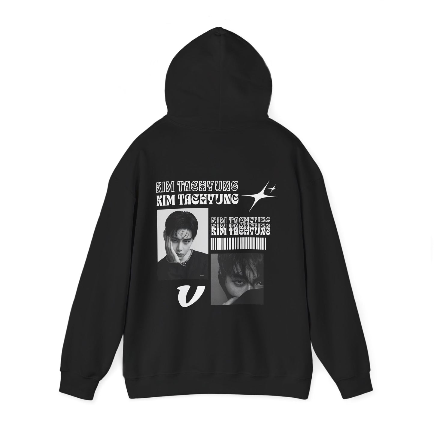 K-Pop Photo Collage Hoodie — 'Kim Taehyung' Fan Pullover
