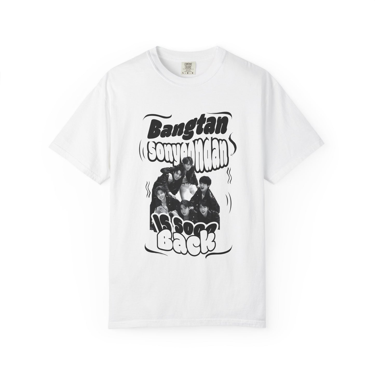 T-Shirt — 'Bangtan Soyou In Man Is Back' Retro K-Pop Band Graphic Tee