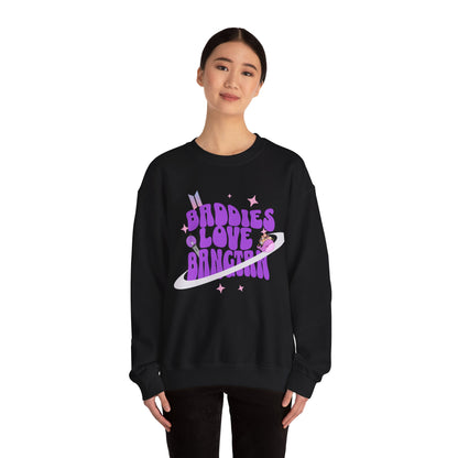 Baddies Love Bangtan Crewneck Sweatshirt — K‑Pop BTS Fan Graphic Pullover