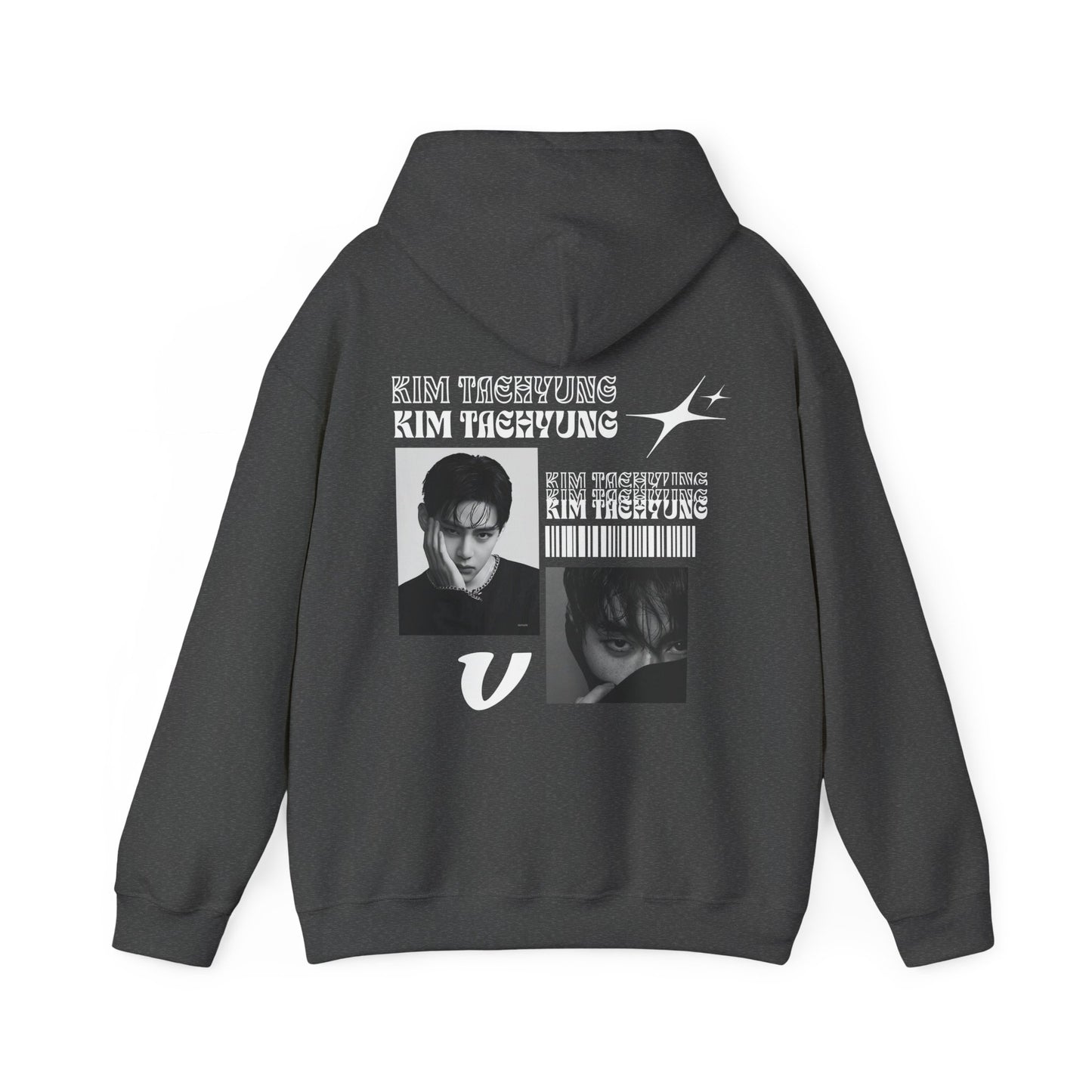 K-Pop Photo Collage Hoodie — 'Kim Taehyung' Fan Pullover