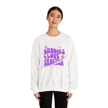Baddies Love Bangtan Crewneck Sweatshirt — K‑Pop BTS Fan Graphic Pullover