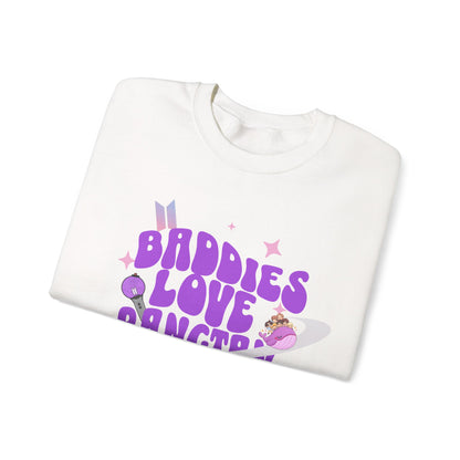 Baddies Love Bangtan Crewneck Sweatshirt — K‑Pop BTS Fan Graphic Pullover