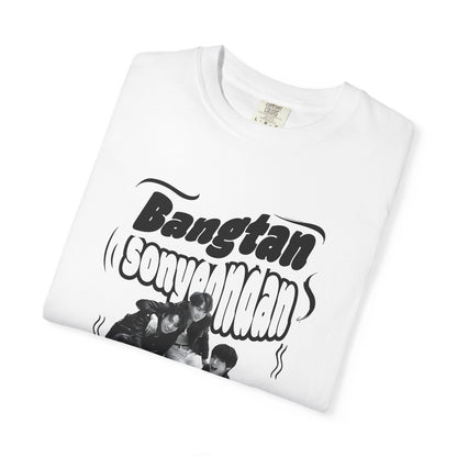 T-Shirt — 'Bangtan Soyou In Man Is Back' Retro K-Pop Band Graphic Tee